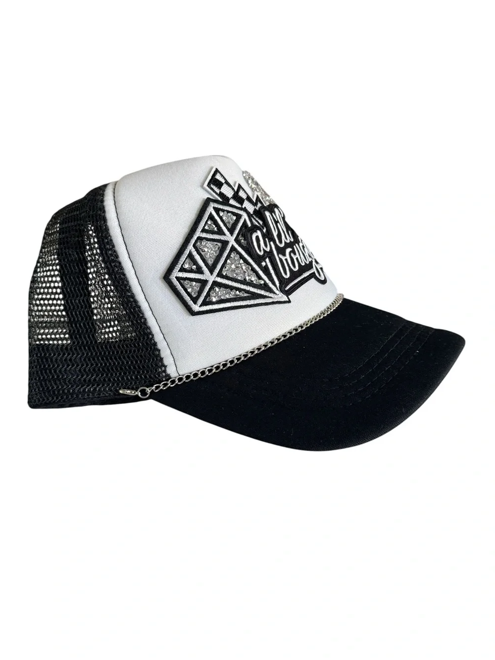 All Bougie Rhinestone Boutique Trucker Hat Glam Cowgirl Snapback